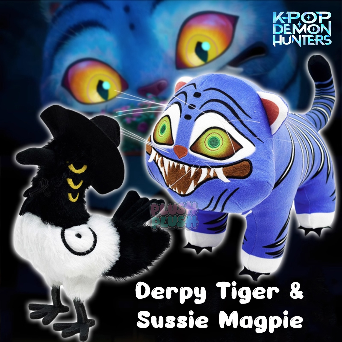 KPOP デーモンハンター ダーピー タイガー 40cm KPop Demon Hunters Derpy Tiger Plush - Plush Toys Singapore Online